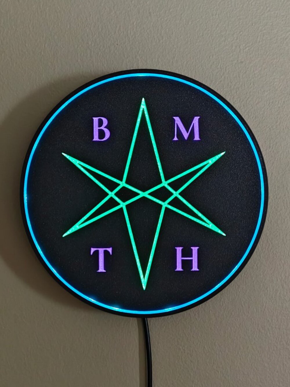 Bring Me The Horizon LED band logo illuminated sign